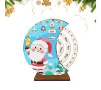 Calendario de escritorio perpetuo de madera - Kit de calendario perpetuo de madera con diamantes de imitación 3D - Idea de regalo de vacaciones, decoración de dormitorio, regalo para dormitorio