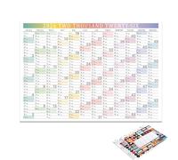 Calendario de pared 2026 - 29,25 x 20,67 pulgadas, planificador semanal de papel 2026, calendario de pared grande, planificador de 12 meses con pegatinas, para la planificación familiar de profesores