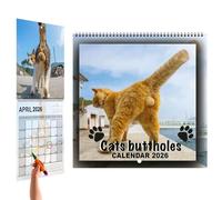 Calendario de pared 2026 con 12 meses - Planificador mensual con diseño de gato, planificador familiar, planificador para frigorífico, escritorio, cocina, salón