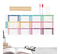 Calendario de pared 2026,Gran Calendario de pizarra blanca borrable 2026 - Planificación Anual Mensual Para Organización de Oficina Escolar