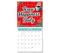 Calendario De Pared 2027 Papel Diario -Dic Bloques Grandes Café