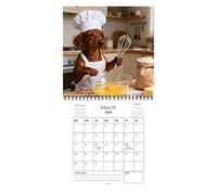 Calendario De Pared Dachshund 2026 Planificador Mensual 12 Meses