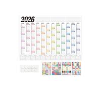 Calendario de pared familiar 2026, planificador mensual de gran formato y gráfico organizador con espacios para escribir, calendario colgante para casa, cocina, profesores, estudiantes, dormitorios