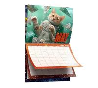 Calendario de pared para gatos 2026, agenda enero-diciembre, papel 28x28 cm, calendario para gatitos de 12, herramienta de decoración de pared, ideal para uso familiar en casa, oficina y escuela