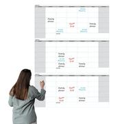 Calendario de pizarra blanca, gran calendario reutilizable con marcadores, organizador de pared para suministros escolares para sala de estudio oficina en casa puerta aula