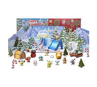Jazwares Calendario Adviento Pokémon Deluxe Holiday Version con 16 Figuras y 9 Accesorios