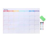 Calendario en Mensual Seco Magnético Borrado de Nevera, Escolar | Pizarra Planificadora de Horarios, Superficie de Escritura Suave, Uso en Oficina y Escuela, Formato Mensual Color Aleatorio