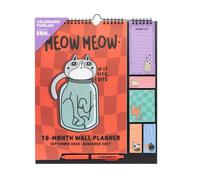 Planificador mensual 2026 familiar gatos - calendario 2026 pared para