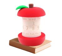 Calendario giratorio con forma de semilla de fruta, calendario de mesa giratorio, decoración de oficina - Visualización estética de mes y fecha para mujeres, hombres, profesores, colegas, aulas