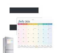 Calendario magnético 2026-2027, decoración del hogar y planificador familiar, calendario magnético de de 18 meses, dormitorio, dormitorio universitario, lugar de trabajo, hotel, apartamento