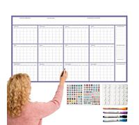 Calendario para 2026, con marcadores, planificador mensual diario, calendario de pared anual grande reutilizable para el hogar, apartamento, oficina, escuela, agenda familiar, citas, agenda académica