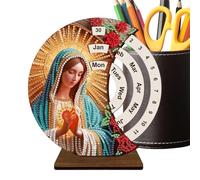 Calendario Para Escritorio En Madera Mesa Decoración Hogar Y Soporte