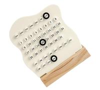 Calendario Perpetuo de Sobremesa Circular de Madera y Abs