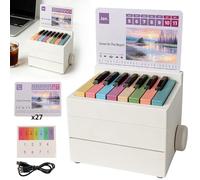 Calendario Piano Tocable 2026, Mini Calendario de Escritorio 3D con 26 Tarjetas Musicales y 52 Canciones, Teclado de 15 Teclas, Recargable por USB-C, Planificador Semanal Interactivo, Amantes Música