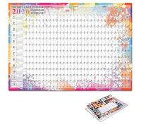 Calendario planificador anual 2026 Planificadores anuales con fecha en hogar familiar Calendarios de visualización del año completo 74x52, 5 cm para programación diaria Calendario de para en