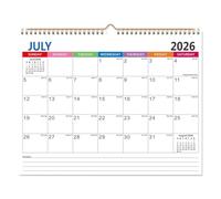 Calendarios de Pared 2026-2027,Planificador vertical de gran tamaño julio 2026 - diciembre 2027 - Calendario Familiar de 18 Meses - Para Programación Organización Planificación Oficina, Escuela, Estud
