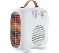 Calentador con ventilador - Radiador eléctrico - Calentamiento rápido de la habitación - Tres niveles de temperatura - 24 x 23 x 12 cm - Blanco