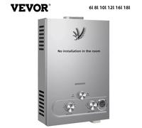 Calentador de agua a gas licuado de petróleo (GLP) VEVOR 6L 8L 10L 12L 16L 18L, calentador de agua a gas propano butano. 36KW 18L