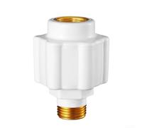 Calentador de agua eléctrico con protección contra golpes, conector de aislamiento para calentador de agua, adaptador de seguridad, conector roscado de cobre PBT resistente a fugas, ajuste de flujo de