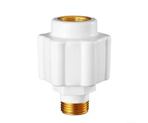 Calentador de agua eléctrico con protección contra golpes, conector de aislamiento para calentador de agua, adaptador de seguridad, conector roscado de cobre PBT resistente a fugas, ajuste de flujo de