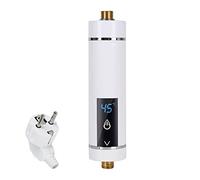 Calentador de agua eléctrico de 3500 W, mini sin tanque con panel LED pantalla digital, para baño y cocina
