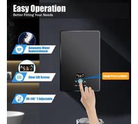 Calentador de agua eléctrico de flujo continuo - 6500 W - Plateado y - Para montaje en pared - Acero inoxidable - Ideal para cocina y baño