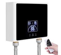 Calentador de Agua Instantáneo, 5500W Calentador Eléctrico con Pantalla LED