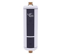 Calentador de agua instantáneo eléctrico de 3500 W, calentador de agua instantáneo eléctrico sin depósito para ducha 220 V, mini calentador de agua bajo fregadero, temperatura 30 - 52 ℃, pantalla LED