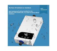 Calentador de Agua Instantáneo Eléctrico Sin Tanque, Kit de Calentamiento de Ducha, Conjunto de Calentamiento de Agua Eléctrica para Baño, Enchufe