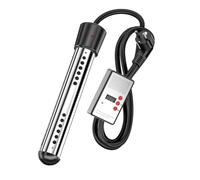 Calentador de agua sumergible, calentador de agua de inmersión con termómetro LCD, protector de acero inoxidable 304 para calentamiento rápi