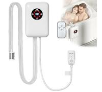 Calentador de agua termostático para bañera de hidromasaje con panel de control digital, temperatura constante de 30-43 °C, bañera para baños domésticosWhite,22x14.8x7.5cm