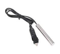 Calentador de agua, varilla calefactora de 12 V, calentador de cartucho de inmersión de metal resistente al agua, portátil montada en vehículo CC, negro, portátil