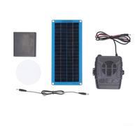 Calentador de aire caliente con energía solar para gallinero, invernadero pequeño, casa de perro y gato, solución de calefacción portátil para exteriores, solución de calefacción negra, ligera