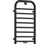Calentador de baño tipo escalera, 85 cm, acero mate, híbrido (agua y electricidad), 335W