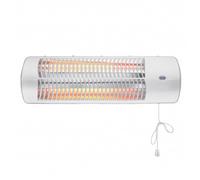 CALENTADOR DE CUARZO DE PARED 1200W PARA IP24 DE EXTERIOR CON INTERRUPTOR BLANCO