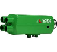 Calentador de estacionamiento diésel Swiss Outdoor® de 5 kW, edición Quad, con 4 salidas de aire: calentador de aire diésel de 12V para furgonetas camper, caravanas y barcos. Calentador diésel para fu