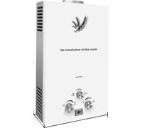 Calentador de gas para agua, proporciona agua caliente instantáneamente, diseño compacto, 6 litros