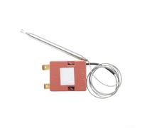 Calentador de interruptor de termostato ajustable, 30-300 ° C | Controlador con perilla, cable de 40 cm, panel rojo, dispositivo de seguridad certificado