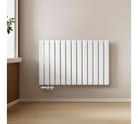 Calentador de pared horizontal EMKE, panel radiador de diseño, 630x1000mm, blanco, de una sola capa, diseño plano, conexión lateral, calefacción, 730W, sin resistencia
