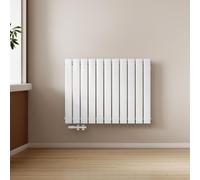 Calentador de pared horizontal EMKE, panel radiador de diseño, 630x850mm, blanco, de una sola capa, diseño plano, conexión lateral, calefacción, 618W, sin resistencia