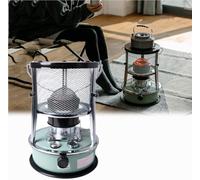 Calentador de Queroseno Portátil para Camping y Emergencias, Sin Electricidad, Llama Ajustable, Uso Interior/Exterior, Doble Combustible, Base 9.5", Autonomía 8-24H