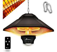 Calentador de techo para espacios exteriores - Radiador eléctrico de 1200 vatios - Color bronce - Tubo de carbono