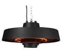 Calentador de terraza colgante, color negro, 2000 W, eléctrico, infrarrojo, para uso en exteriores