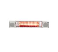 Calentador de terraza de pared, modelo Eurom 334593, color blanco, aluminio, eléctrico, 2000 W, para un área de 20 m²