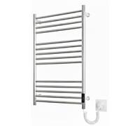 Calentador de toallas eléctrico, 720x400 mm, acero inoxidable pulido