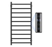 Calentador de toallas VEVOR con 10 barras, soporte de toallas calefactable de pared para baño, calentador de toallas resistente al agua IPX5 con temporizador y pantalla LED, calentador de toallas con