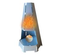 Calentador de velas de té, calentador de escritorio portátil de metal para | Candelero votivo resistente al viento para mesa interior, sala de estar, jardín, patio, chimenea al aire libre