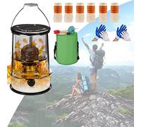 Calentador eficiente sin electricidad para interiores y exteriores, estufa de queroseno para camping, tiendas de campaña, picnics, pesca en hielo y cocina. Calentador de queroseno de 4,6 L (rojo)