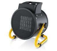 Calentador eléctrico Brandson de 3000 W, calefactor industrial con resistencia de cerámica, 2 niveles de potencia, termostato, ventilador giratorio, asa de transporte, 290 m³ por hora, 1 unidad, color