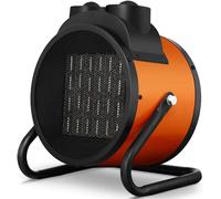 Calentador eléctrico con elementos calefactores de cerámica, ventilador industrial, potencia de 3000 W, termostato ajustable y función de ventilador